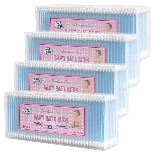 Cool & Cool Baby Cotton Buds 180pcs - Pack of 4