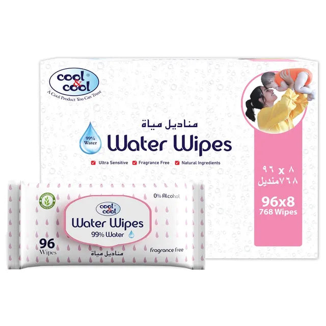 Cool & Cool Aqua Wipes Pack of 8 - 768pcs