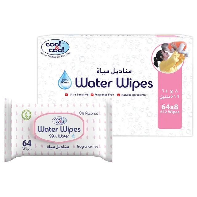 Cool & Cool Aqua Wipes Pack of 8 - 512pcs