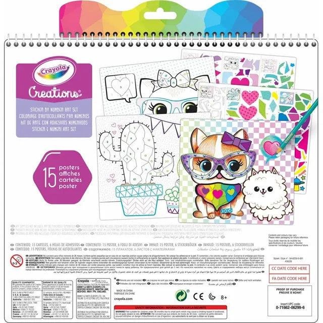 Crayola Creations Sticker by Number Art Set - Laadlee