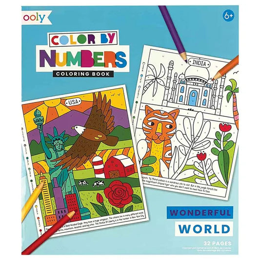 Ooly Color By Numbers Coloring Book - Wonderful World