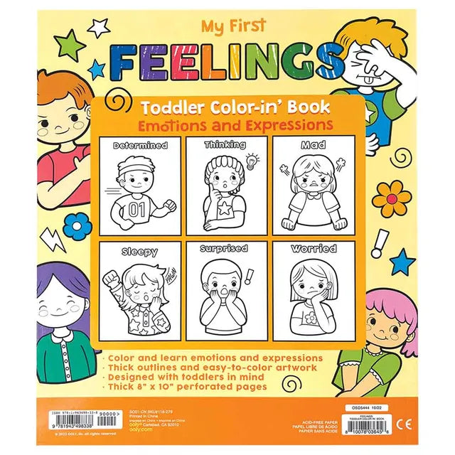 Ooly Toddler Color In Book - Feelings