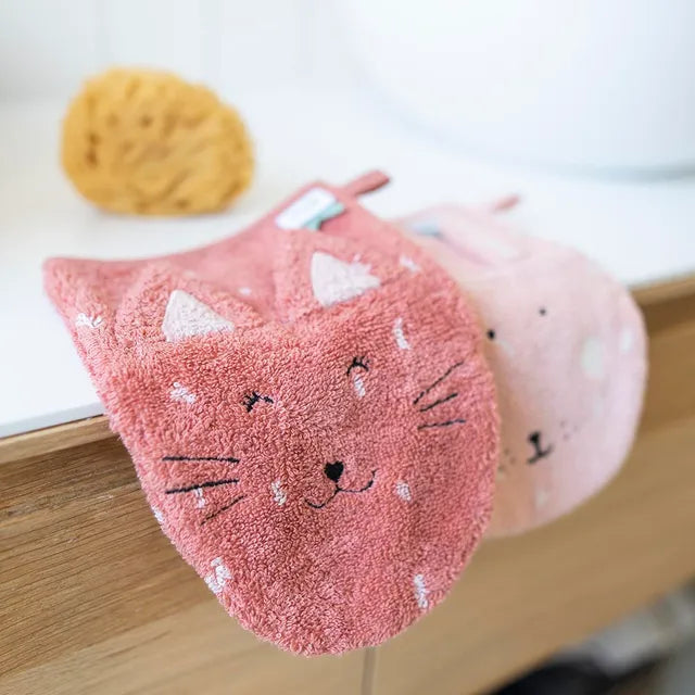 Trixie Washcloths 2-Pack | Mrs. Cat - Mrs. Rabbit - Laadlee