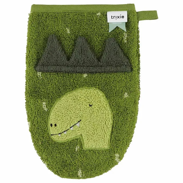 Trixie Washcloths 2-Pack | Mr. Dino - Mr. Dog - Laadlee
