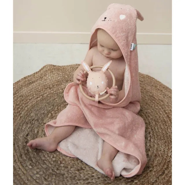 Trixie Hooded Towel - Mrs. Rabbit (70Cm X 130Cm) - Laadlee