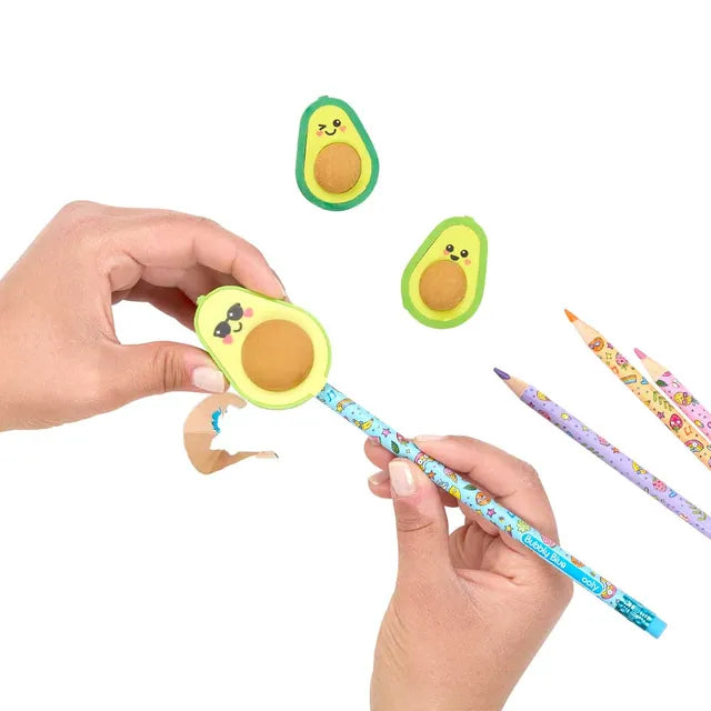 Ooly Avocado Love Eraser And Sharpener - Pack of 3