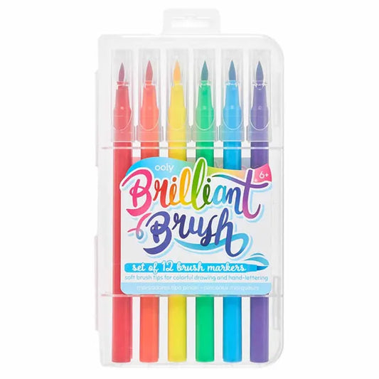 Ooly Brilliant Brush Markers - Pack of 12