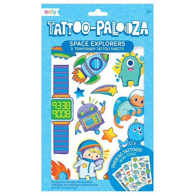 Ooly Tattoo-Palooza Temporary Tattoos - Space Explorers