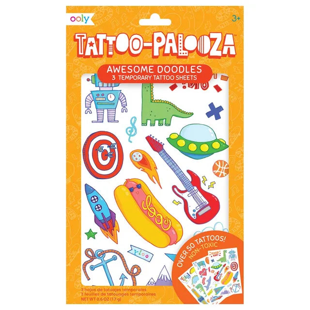 Ooly Tattoo-Palooza Temporary Tattoos - Awesome Doodles