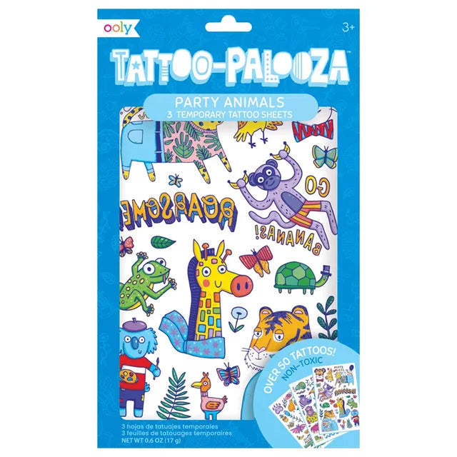 Ooly Tattoo Palooza Temporary Tattoos - Party Animal