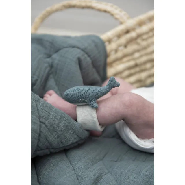 Trixie Wrist Rattle - Whale - Laadlee