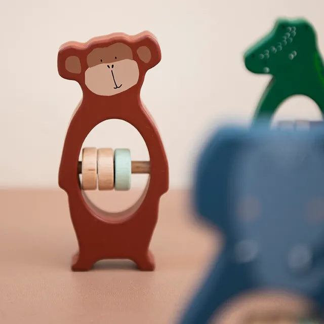 Trixie Wooden Rattle - Mr. Monkey - Laadlee