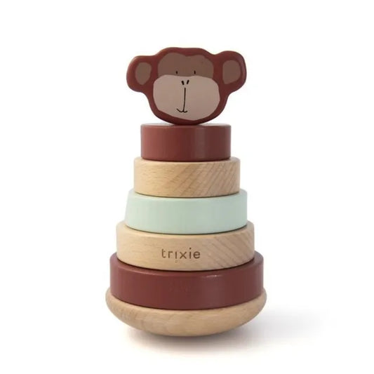 Trixie Wooden Stacking Toy - Mr. Monkey - Laadlee