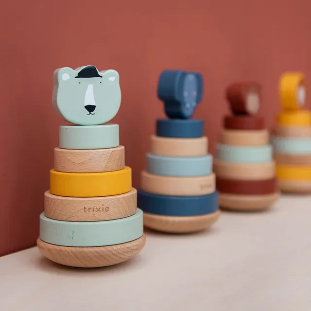 Trixie Wooden Stacking Toy - Mr. Polar Bear - Laadlee
