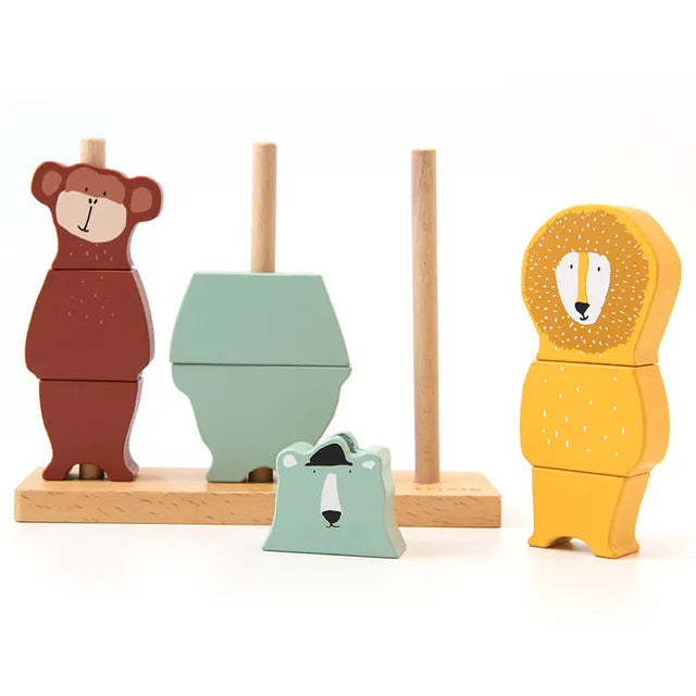 Trixie Wooden Animal Puzzle Stacker