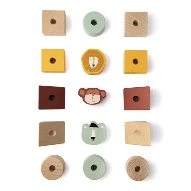 Trixie Wooden Animal Blocks Stacker - Laadlee