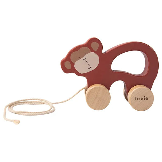 Trixie Wooden Pull Along Toy - Mr. Monkey