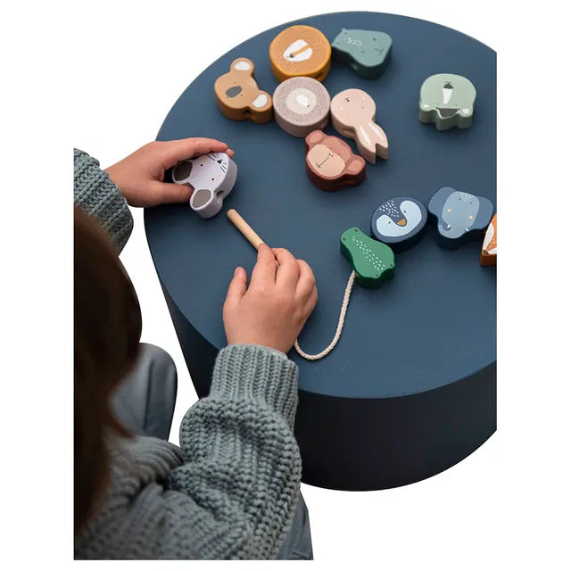 Trixie Wooden Animal Lacing Beads - Laadlee