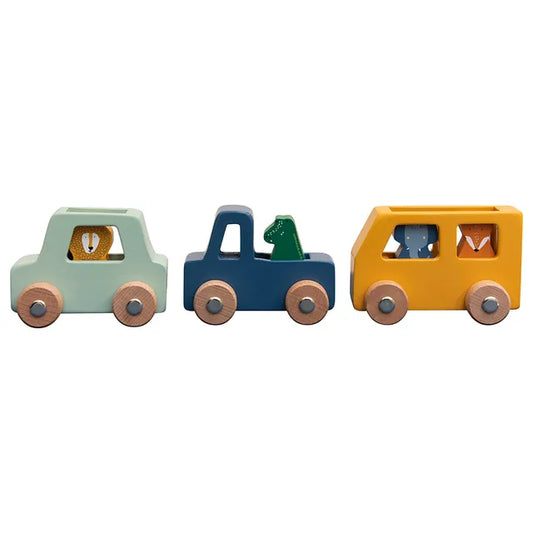 Trixie Wooden Animal Car Set