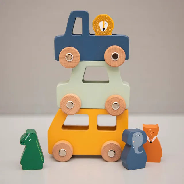 Trixie Wooden Animal Car Set - Laadlee