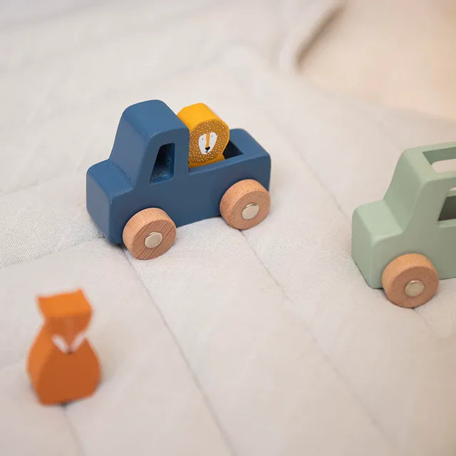 Trixie Wooden Animal Car Set - Laadlee