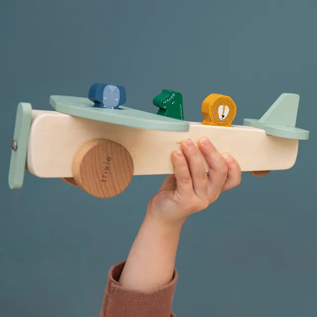 Trixie Wooden Animal Airplane - Laadlee