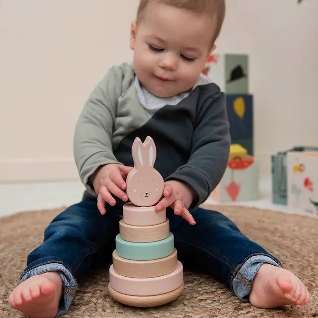 Trixie Wooden Stacking Toy - Mrs. Rabbit - Laadlee