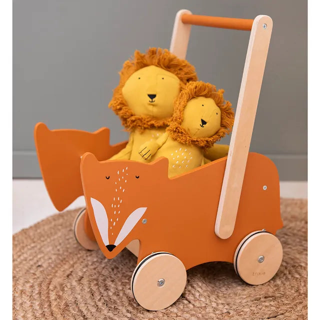 Trixie Wooden Push Along Cart - Mr. Fox - Laadlee