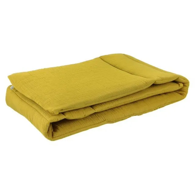 Trixie Cot And Playpen Bumper - Bliss Mustard - Laadlee