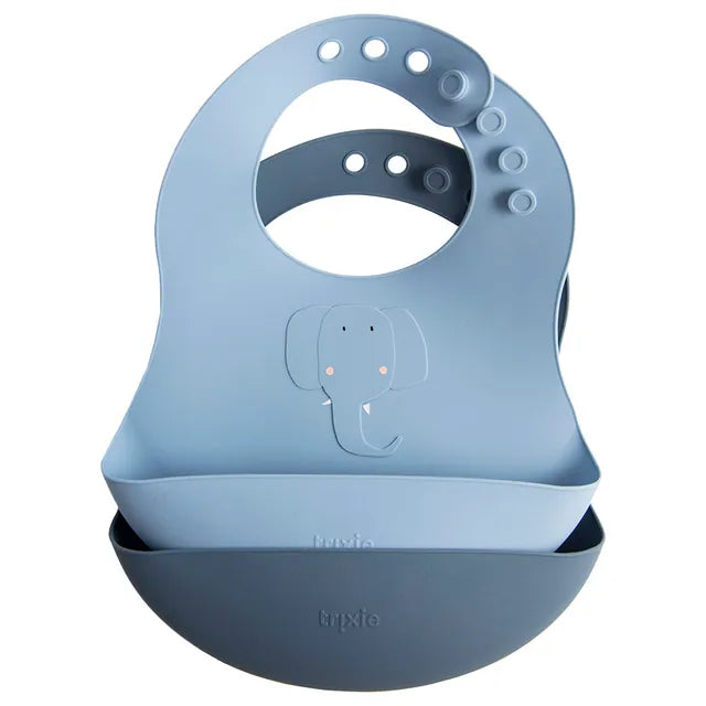 Trixie Silicone Bib - Mrs. Elephant - Laadlee