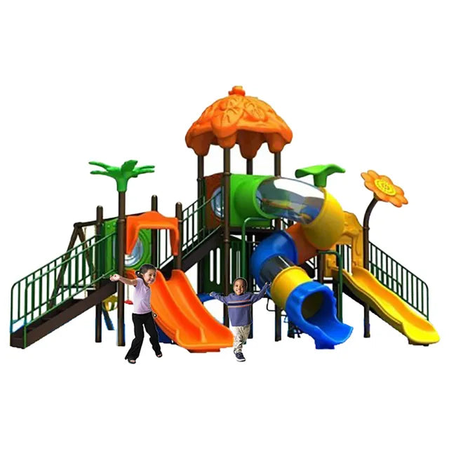 MYTS Mega Palm Kids Playground Set With Slide - Explorer'S Paradise - Laadlee