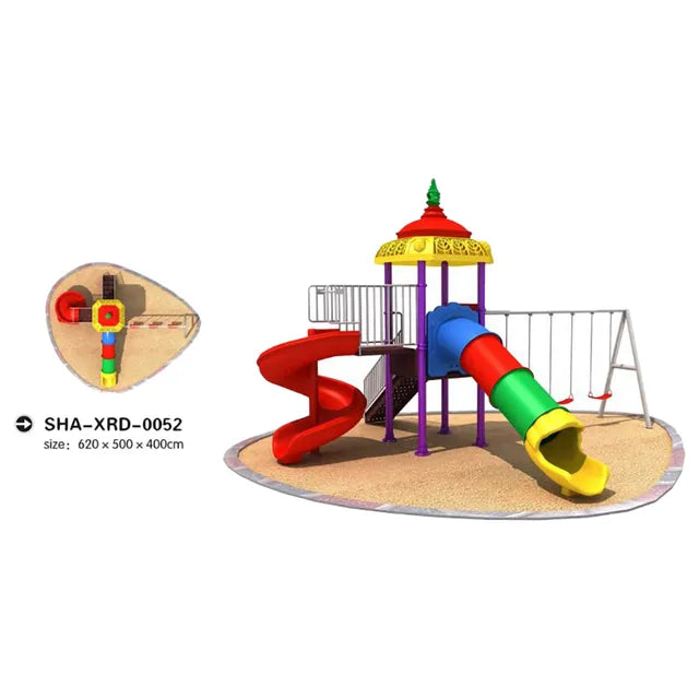 MYTS Mega Playcell With Swings And Wavy Slide For Kids - Laadlee