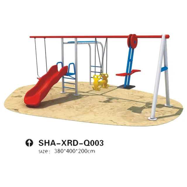 MYTS Mega Fun Playset Slide, Swing, And Climbers - Laadlee