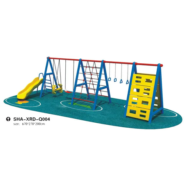 MYTS Play Haven Mega Kids Playground With Climbers, Swings, And Slider