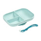 Beaba Silicone Suction Divided Plate - Blue