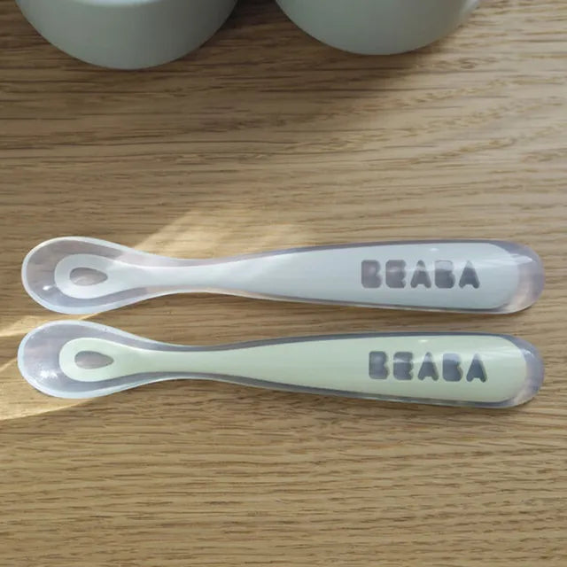 Beaba 1st Age Spoon Pack of 2 + Box - Sage Green