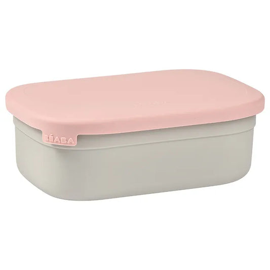 Beaba Stainless Steel Lunch Box - Velvet grey & Dusty rose