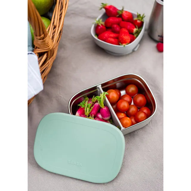 Beaba Stainless Steel Lunch Box - Velvet Grey & Sage Green