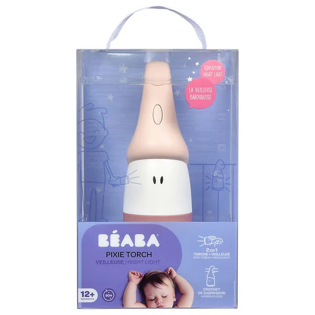 Beaba Pixie Torch 2-in-1 Movable Night Light - Chalk Pink