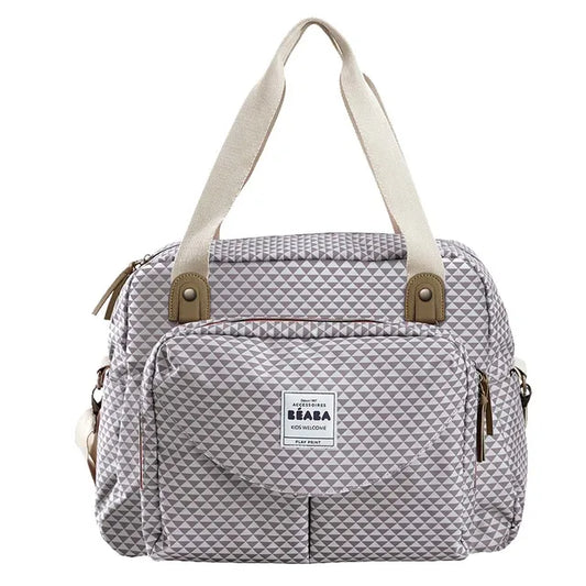 Beaba Geneva II Changing Bag - Play Print Grey & Coral