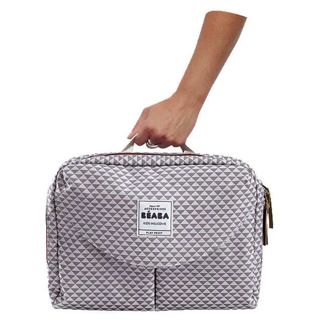 Beaba Geneva II Changing Bag - Play Print Grey & Coral