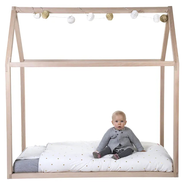 Childhome House Bed Frame 90x200cm - Natural