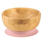 Citron Organic Bamboo Plate Suction + Spoon - Blush Pink