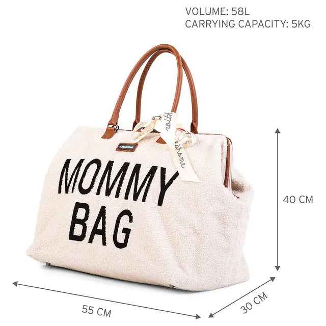 Childhome Mommy Diaper Bag - Teddy Off-White