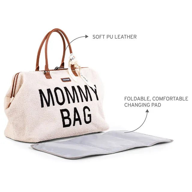 Childhome Mommy Diaper Bag - Teddy Off-White