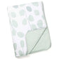 Doomoo Dream Baby Blanket - Leaves Aqua Green