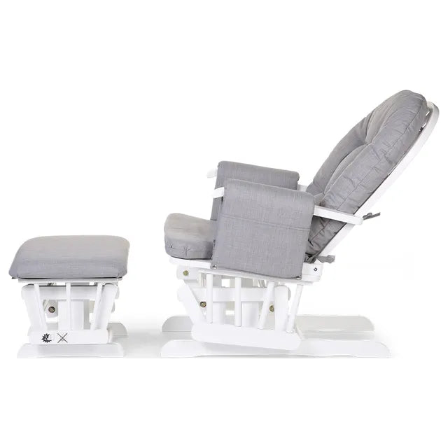 Childhome Gliding Chair With Footrest - Grey