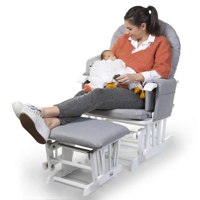 Childhome Gliding Chair With Footrest - Grey