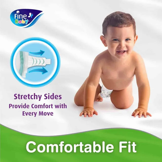 Fine Baby Diapers - Size 4 | Large | 7-14kg | 148pcs - Laadlee