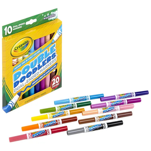 Crayola Washable Double Doodlers - Pack of 10 - Laadlee